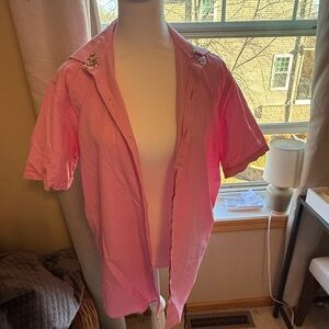 Men's Pink Casual Button Down Shirt